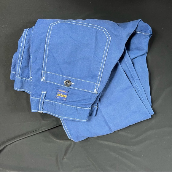 Vintage Y2k 90s Replay Blue Cargo Work Pants size 33 - Picture 11 of 14